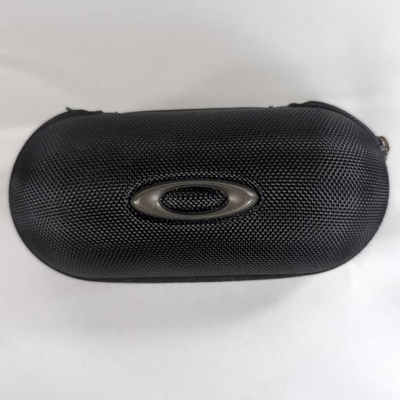 Oakley Pill Sunglasses Case Glasses Black Monogram Hard Shell Zip Logo Travel - Picture 1 of 13